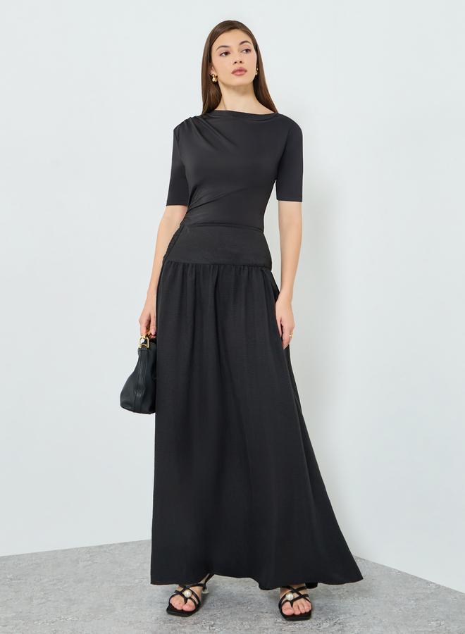 Styli Women Black A-Line Maxi Skirt - Image 4